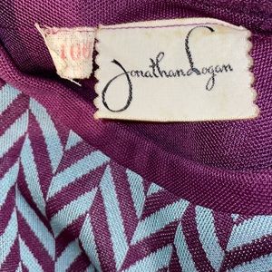 Vintage Johnathon Logan Dress ILGWU union tag mid century 1950 1960 1970 knit M